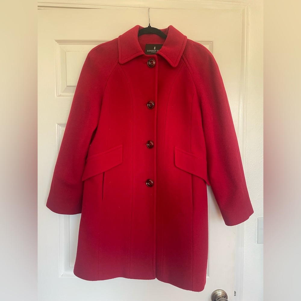 London Fog Vibrant Red Coat
